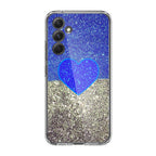 Love Glitter Blue and Grey Samsung Galaxy S23 FE Case