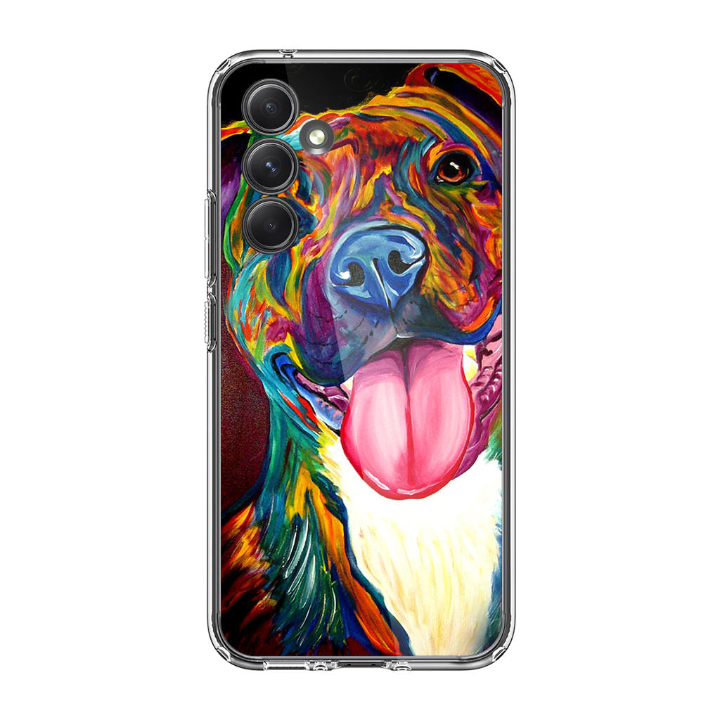 Pitbull Painting Art Samsung Galaxy A54 5G Case