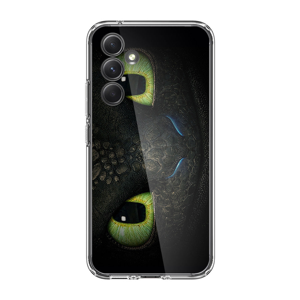 Toothless Dragon Eyes Close Up Samsung Galaxy A54 5G Case