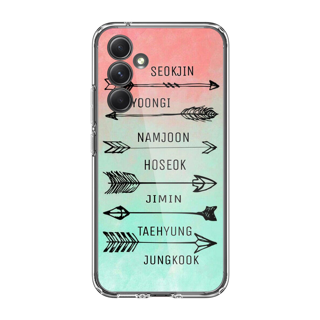 BTS Members Name Samsung Galaxy S23 FE Case