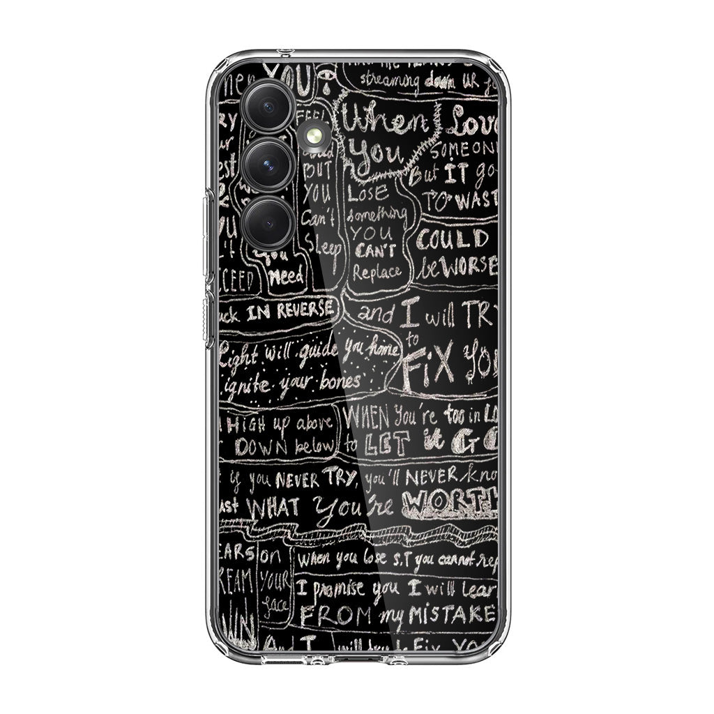 Fix You Lyrics Samsung Galaxy A54 5G Case