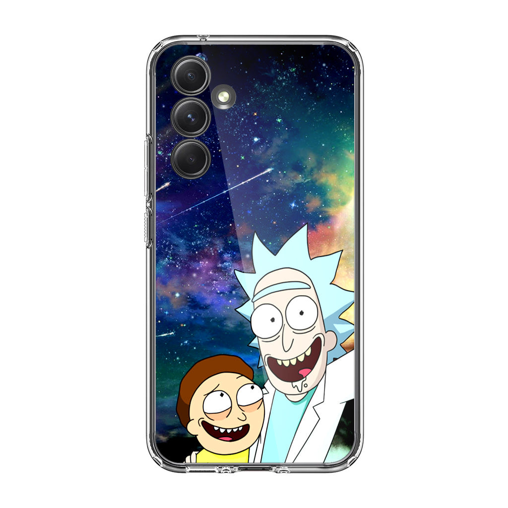 Rick And Morty In The Space Samsung Galaxy A54 5G Case