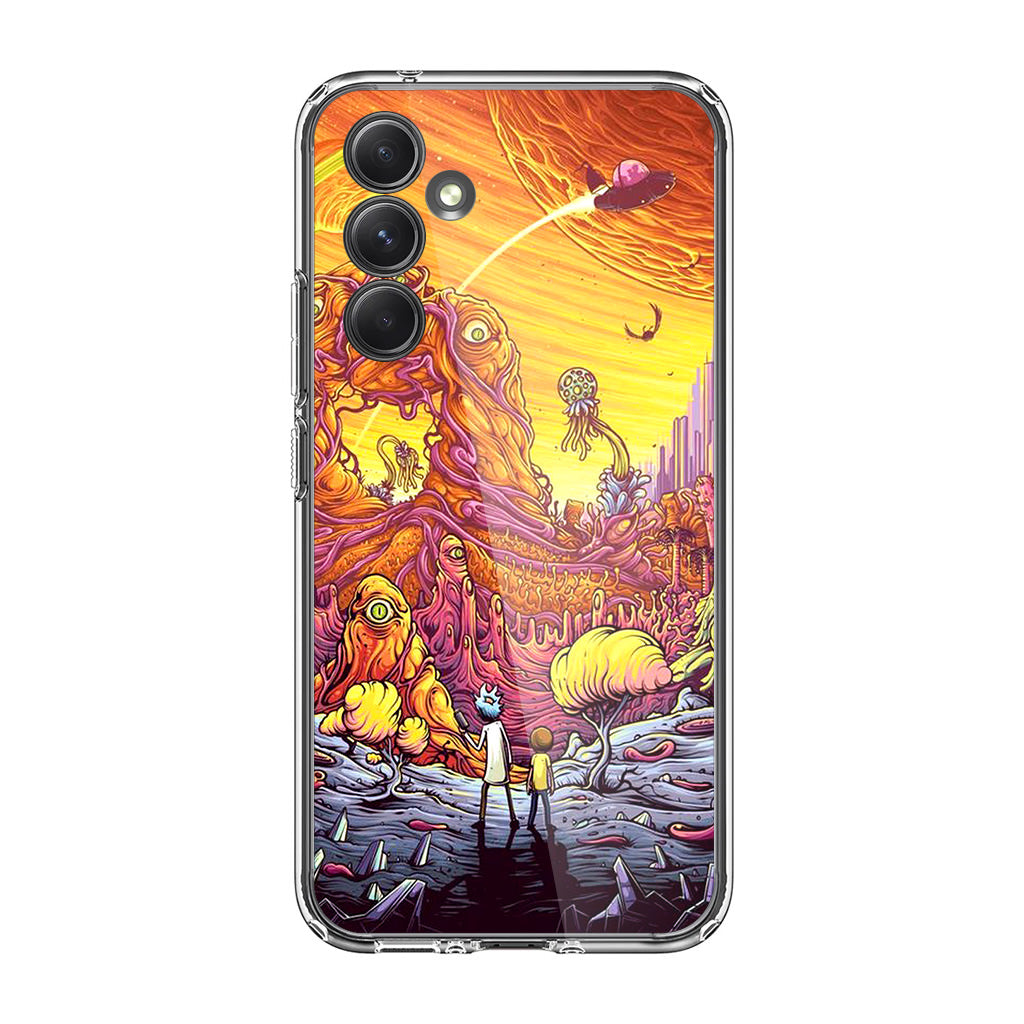 Rick And Morty Alien Planet Samsung Galaxy A54 5G Case