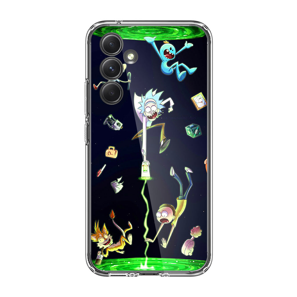 Rick And Morty Portal Fall Samsung Galaxy A54 5G Case
