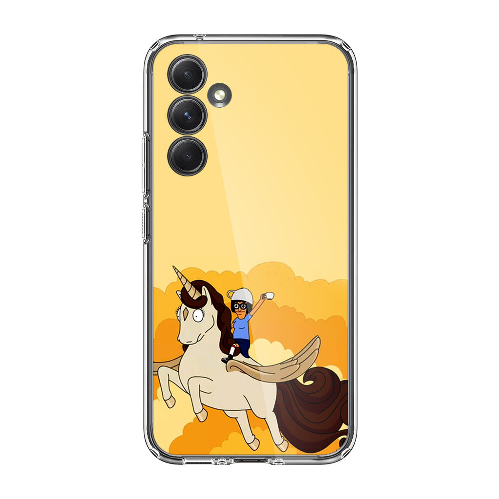 Tina Belcher And Unicorn Samsung Galaxy A54 5G Case