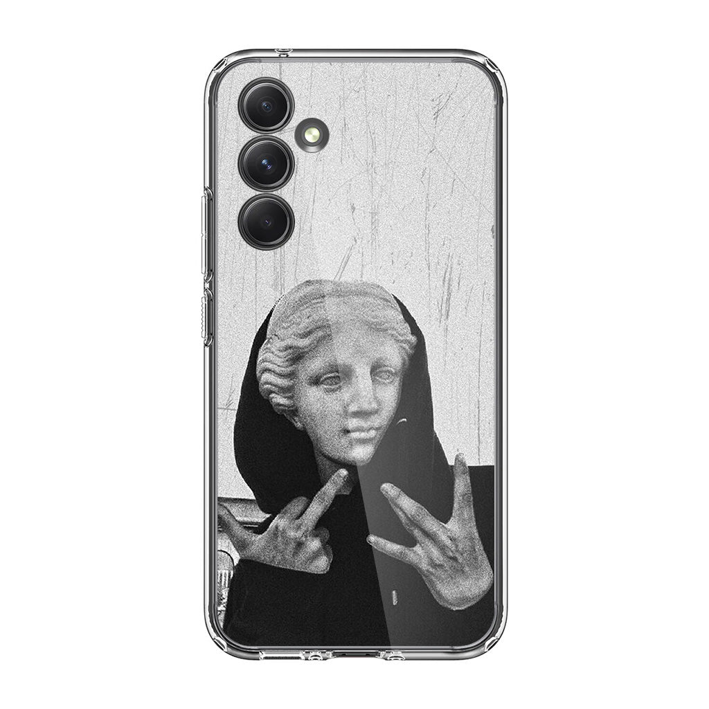 Greek Statue Wearing Hoodie Samsung Galaxy A54 5G Case