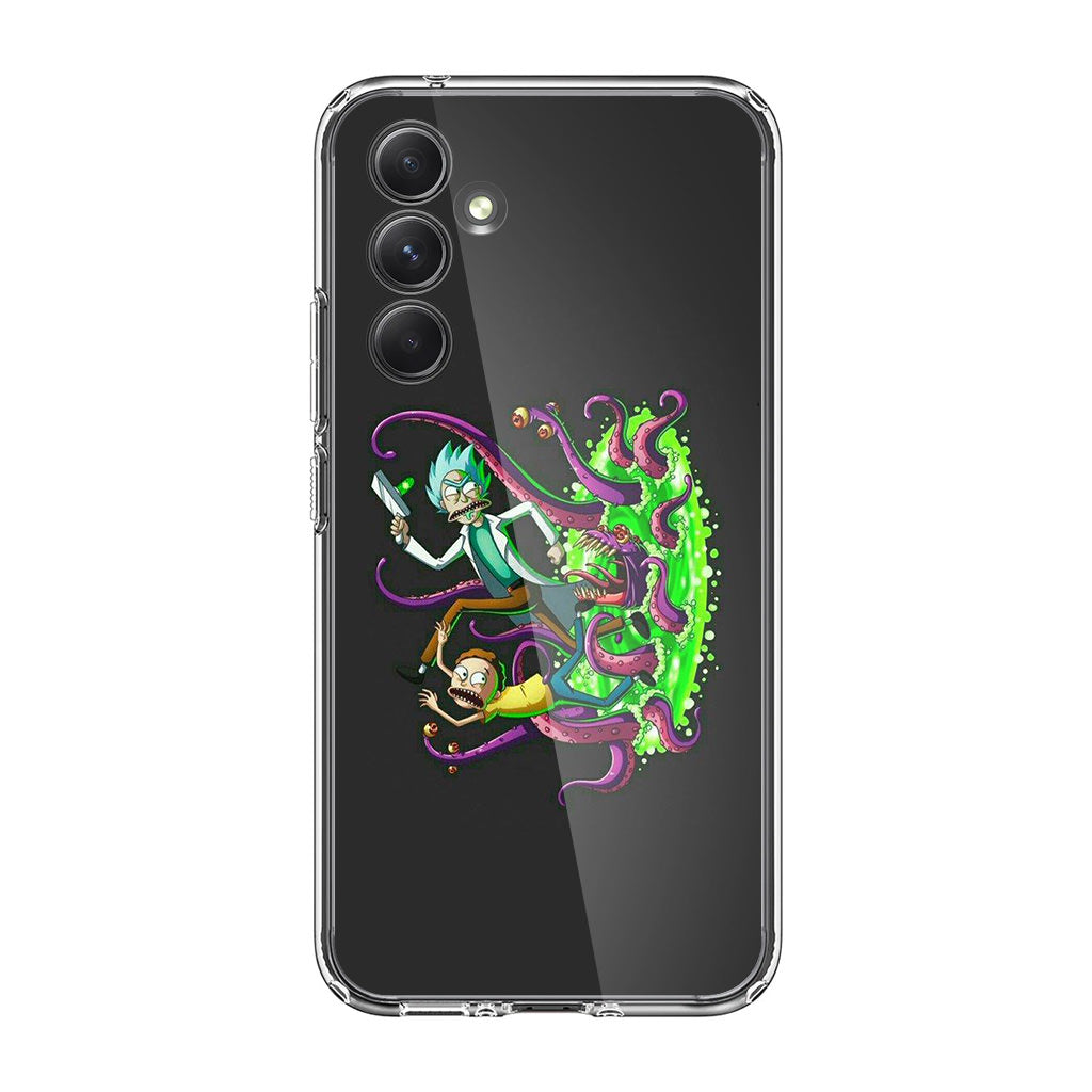 Rick And Morty Pass Through The Portal Samsung Galaxy A54 5G Case