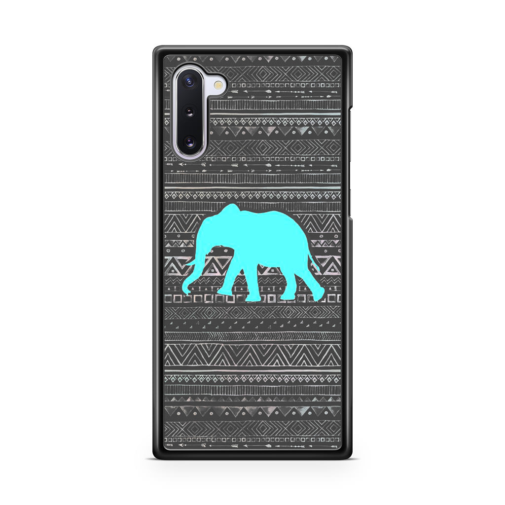 Aztec Elephant Turquoise Galaxy Note 10 Case
