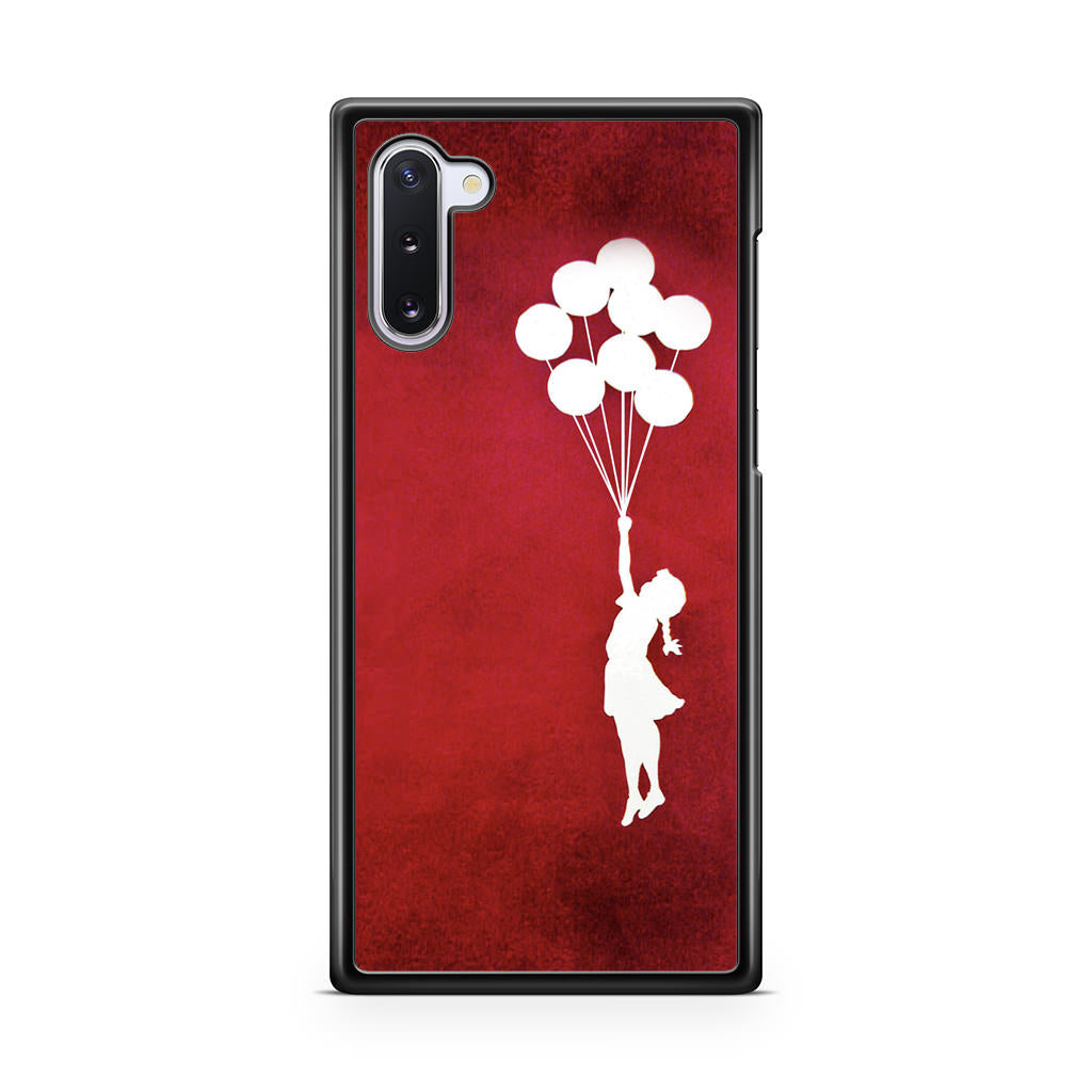 Banksy Girl With Balloons Red Galaxy Note 10 Case