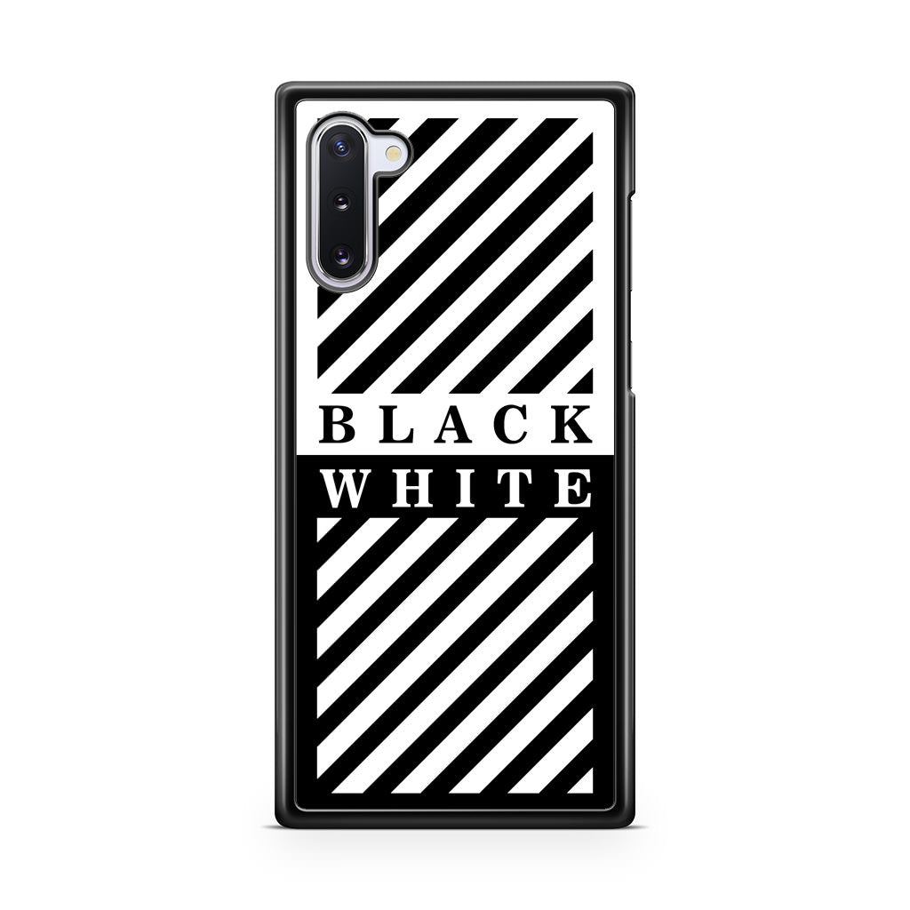 Black White Stripes Galaxy Note 10 Case