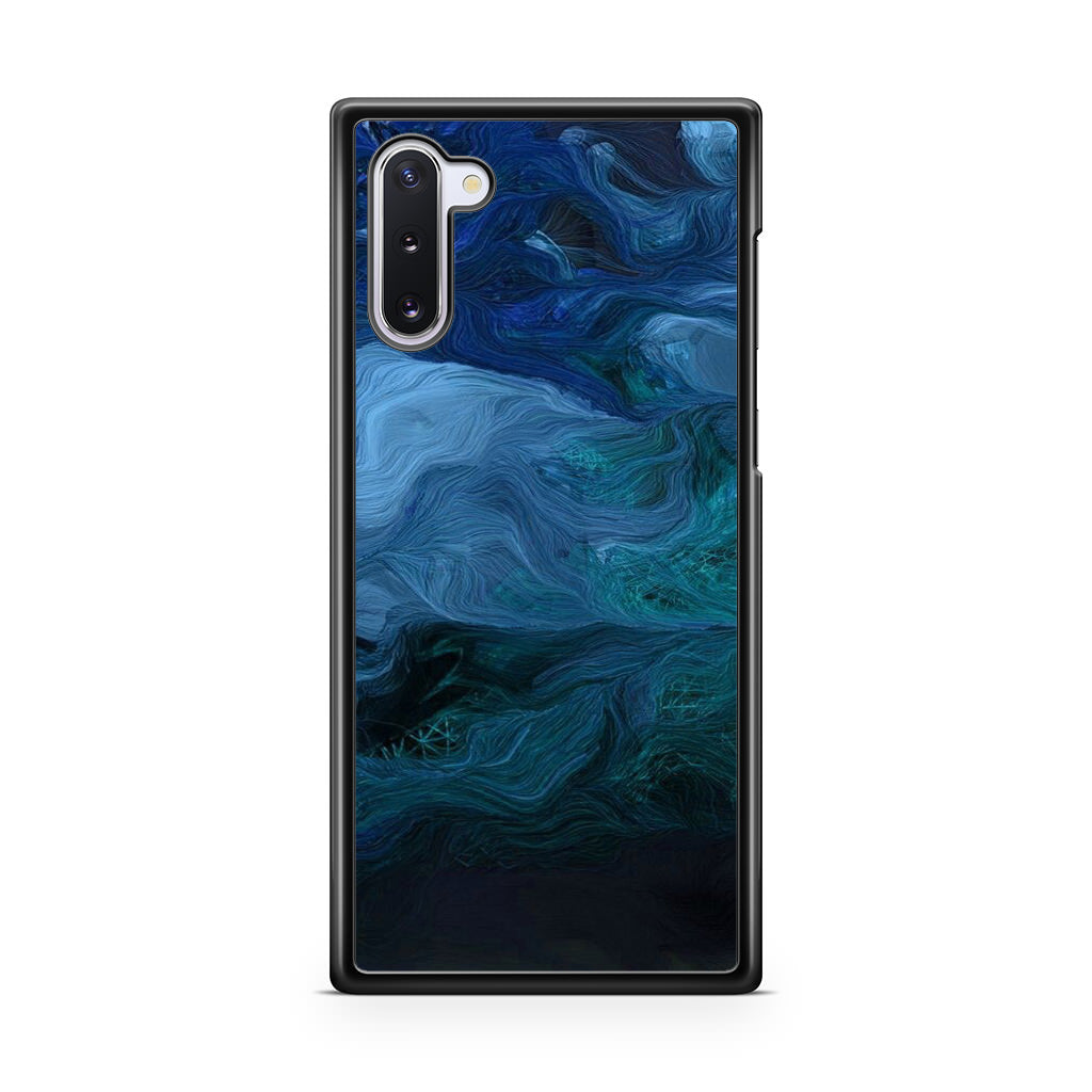 Blue Abstract Art Galaxy Note 10 Case