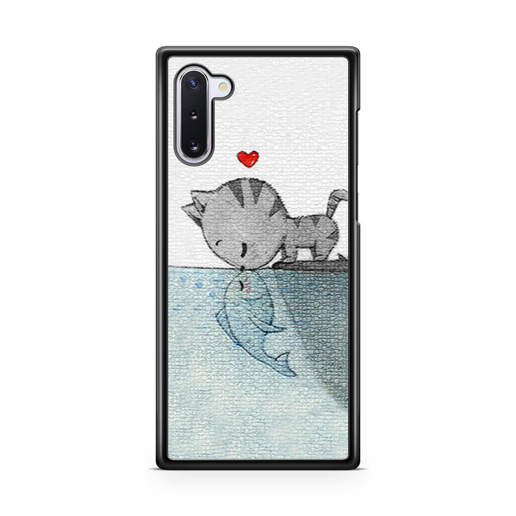Cat Fish Kisses Galaxy Note 10 Case