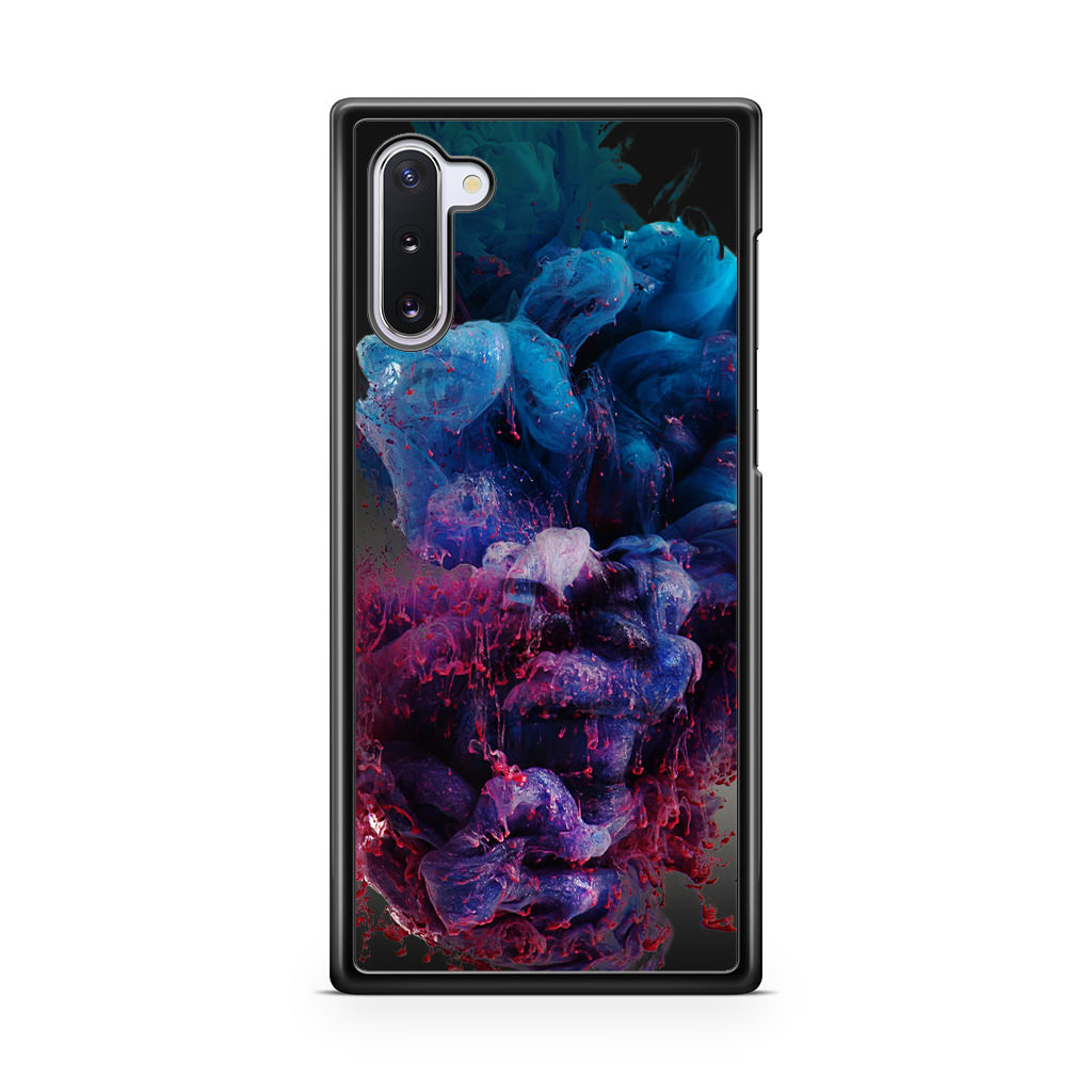 Colorful Dust Art on Black Galaxy Note 10 Case