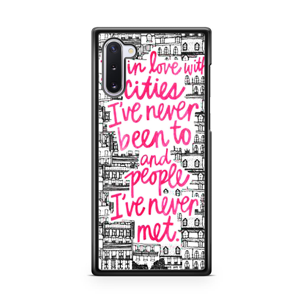 John Green Quotes I'm in Love With Cities Galaxy Note 10 Case