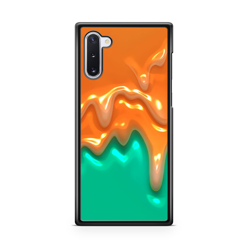 Orange Paint Dripping Galaxy Note 10 Case