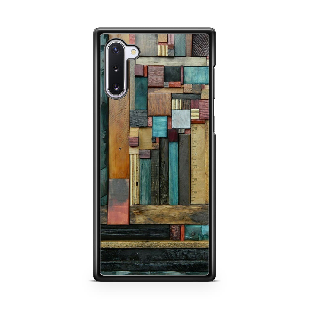 Painted Abstract Wood Sculptures Galaxy Note 10 Case