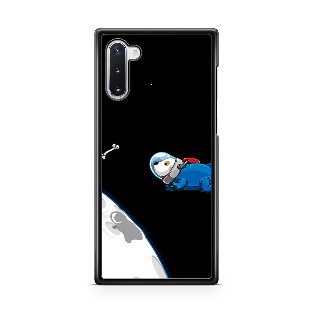 Space Dog Chasing A Bone Galaxy Note 10 Case