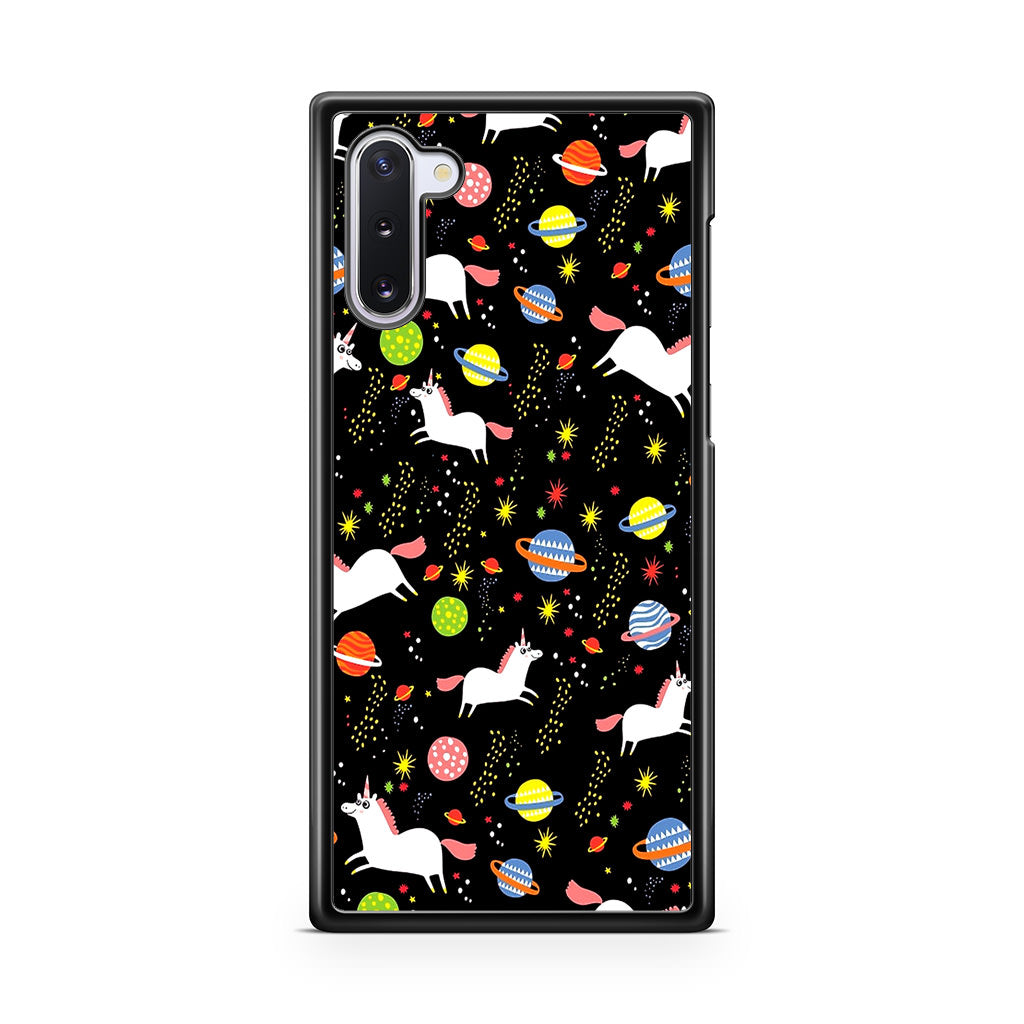 Space Unicorn Pattern Galaxy Note 10 Case