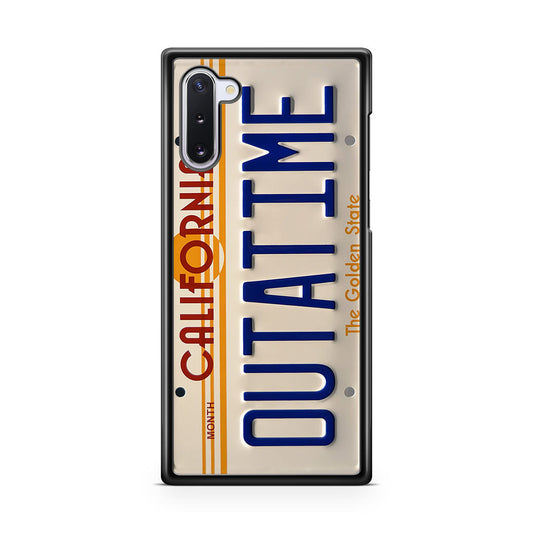 Back to the Future License Plate Outatime Galaxy Note 10 Case