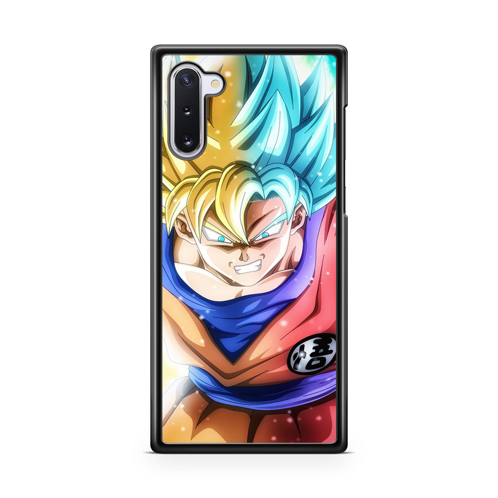 Goku SSJ 1 to SSJ Blue Galaxy Note 10 Case