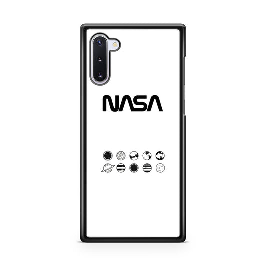 NASA Minimalist White Galaxy Note 10 Case