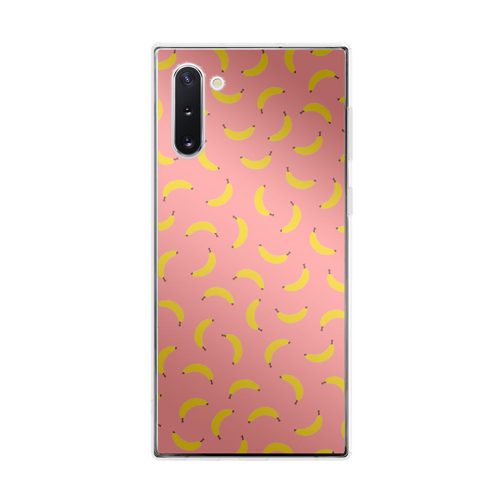 Bananas Fruit Pattern Pink Galaxy Note 10 Case