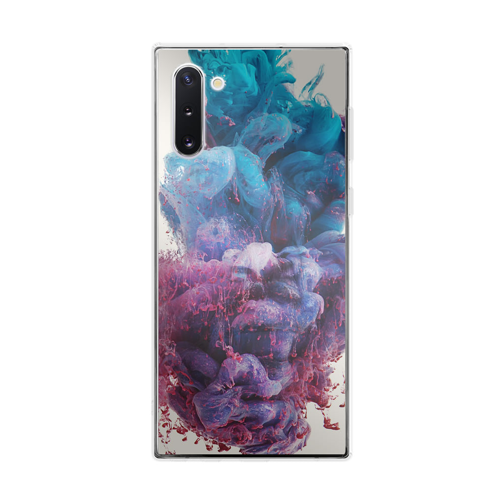 Colorful Dust Art on White Galaxy Note 10 Case