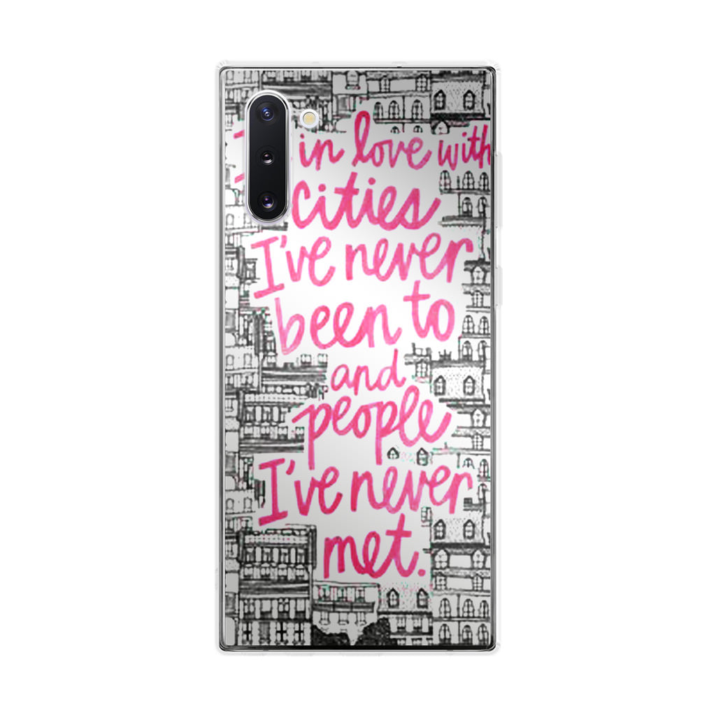 John Green Quotes I'm in Love With Cities Galaxy Note 10 Case