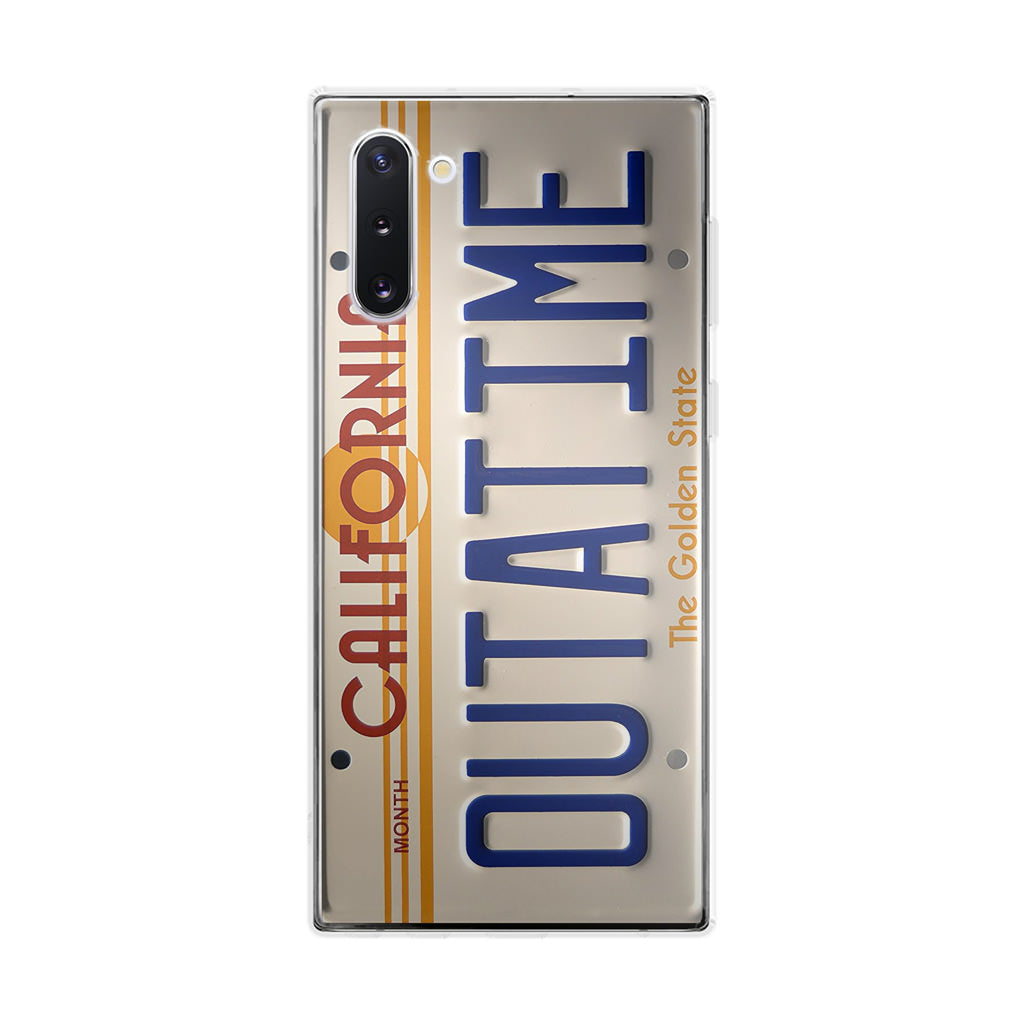 Back to the Future License Plate Outatime Galaxy Note 10 Case