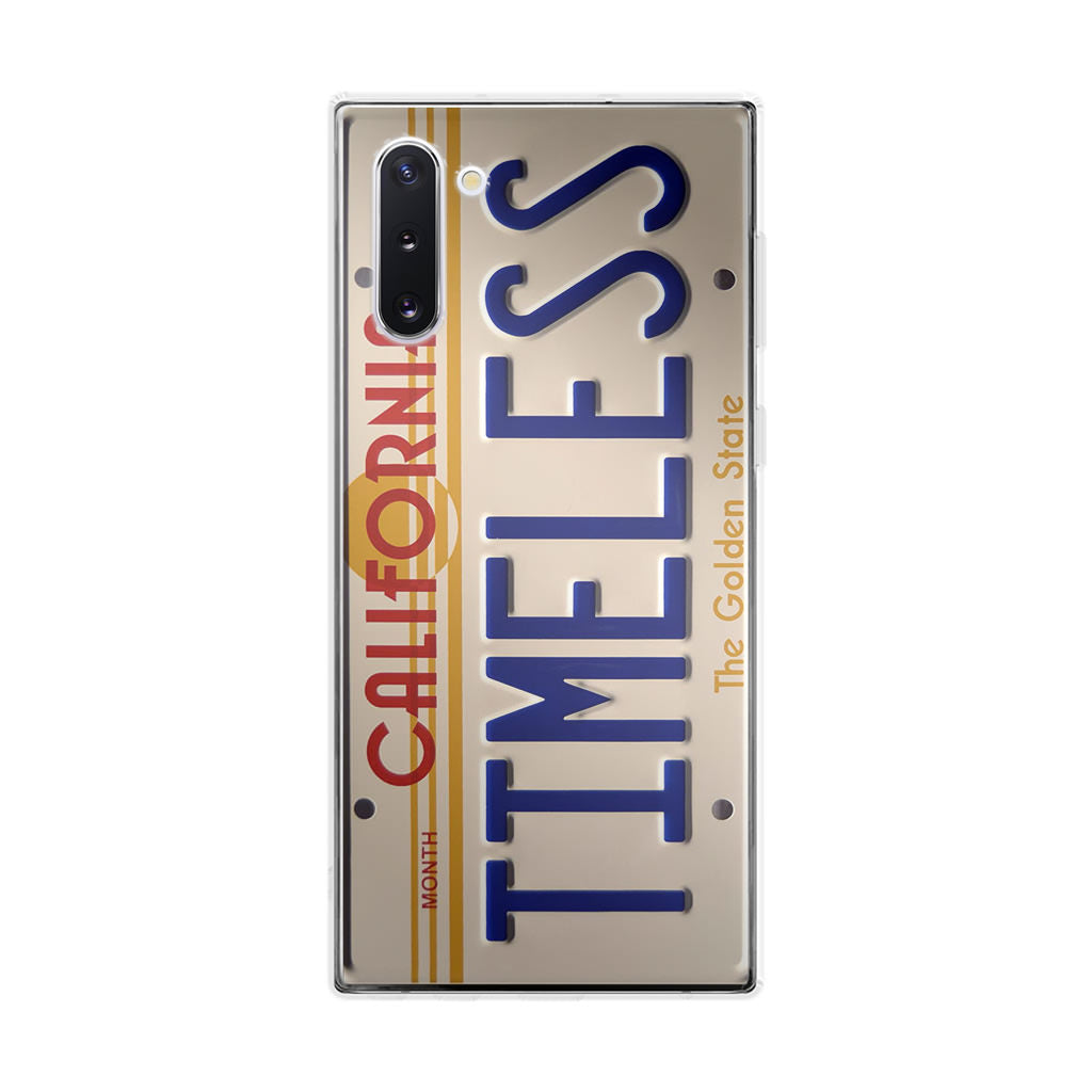 Back to the Future License Plate Timeless Galaxy Note 10 Case