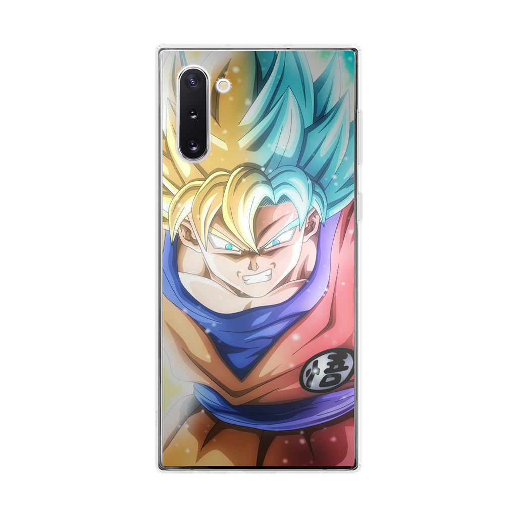 Goku SSJ 1 to SSJ Blue Galaxy Note 10 Case