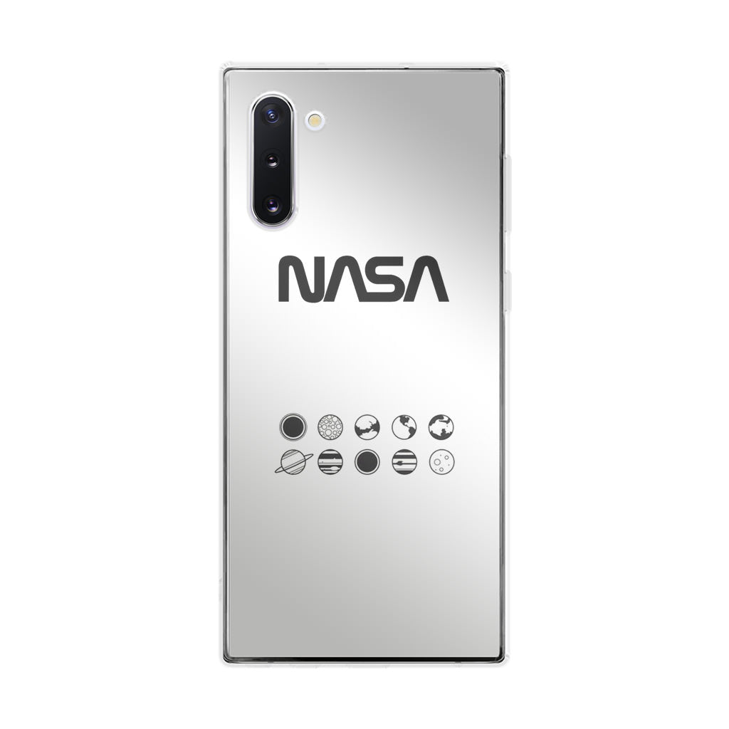 NASA Minimalist White Galaxy Note 10 Case