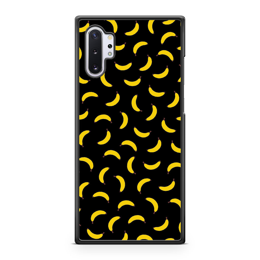 Bananas Fruit Pattern Black Galaxy Note 10 Plus Case