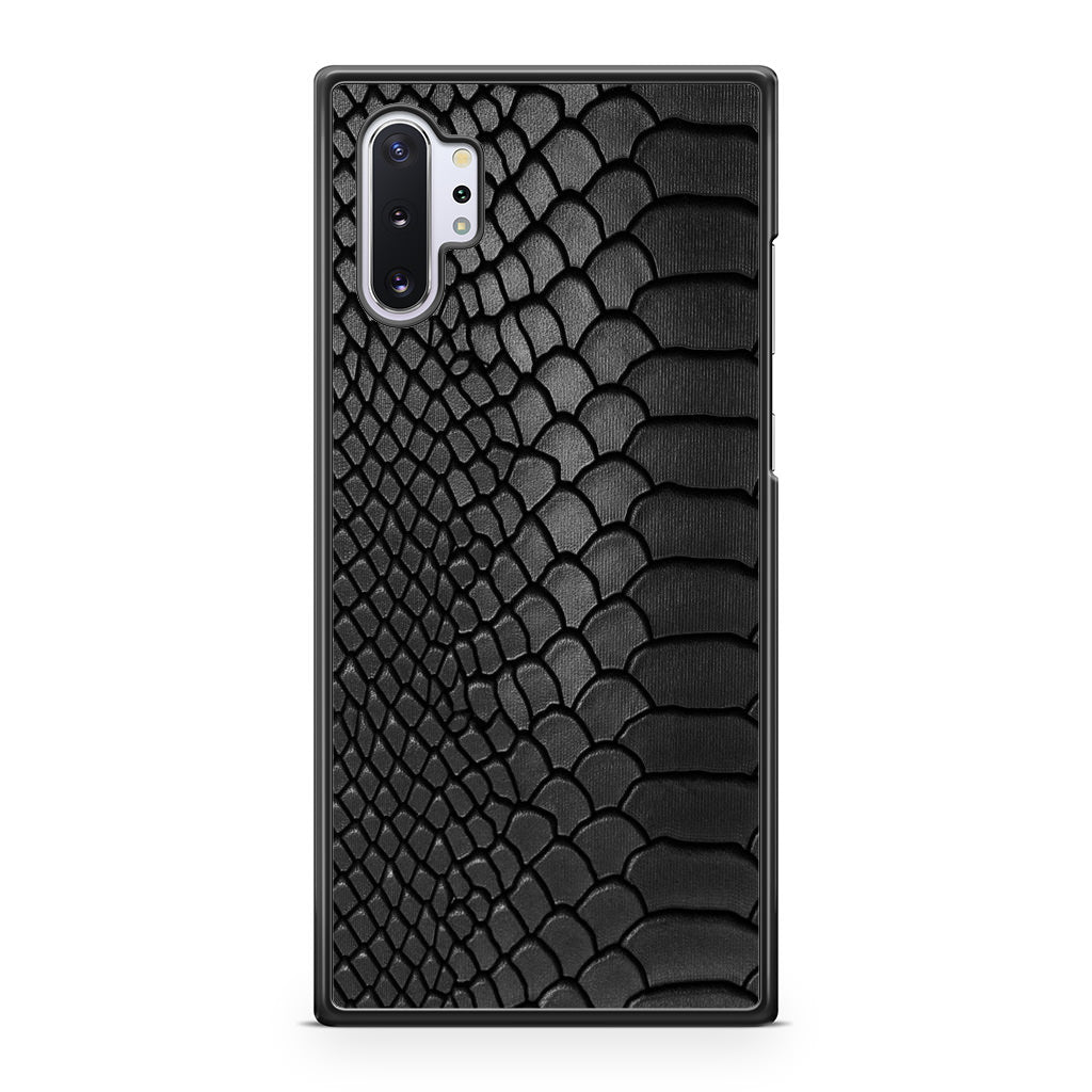 Black Snake Skin Texture Galaxy Note 10 Plus Case