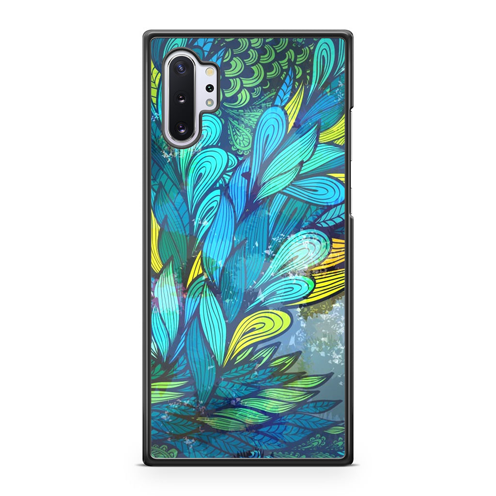 Colorful Art in Blue Galaxy Note 10 Plus Case