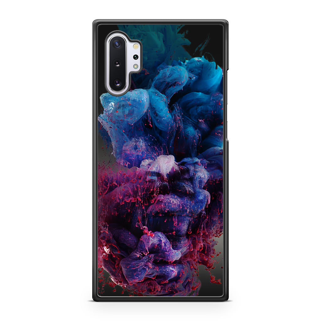 Colorful Dust Art on Black Galaxy Note 10 Plus Case