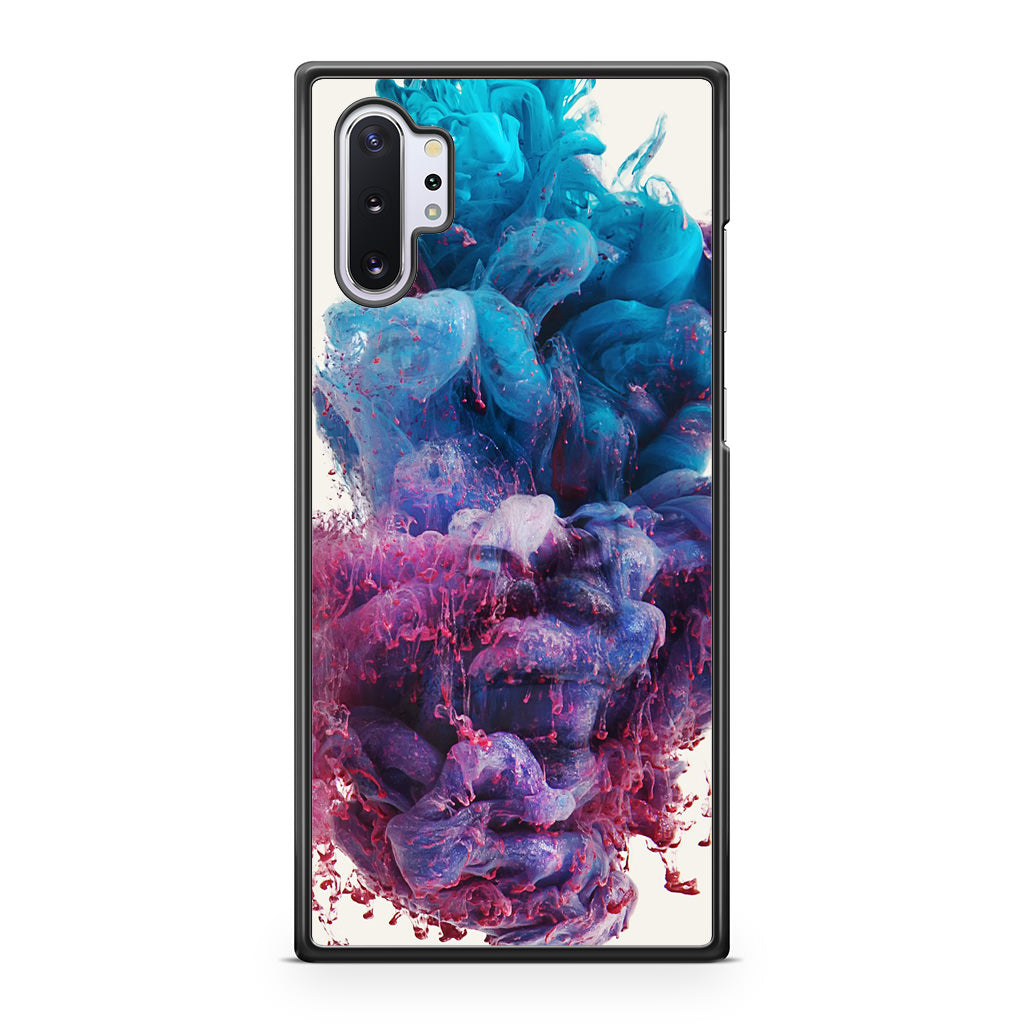 Colorful Dust Art on White Galaxy Note 10 Plus Case