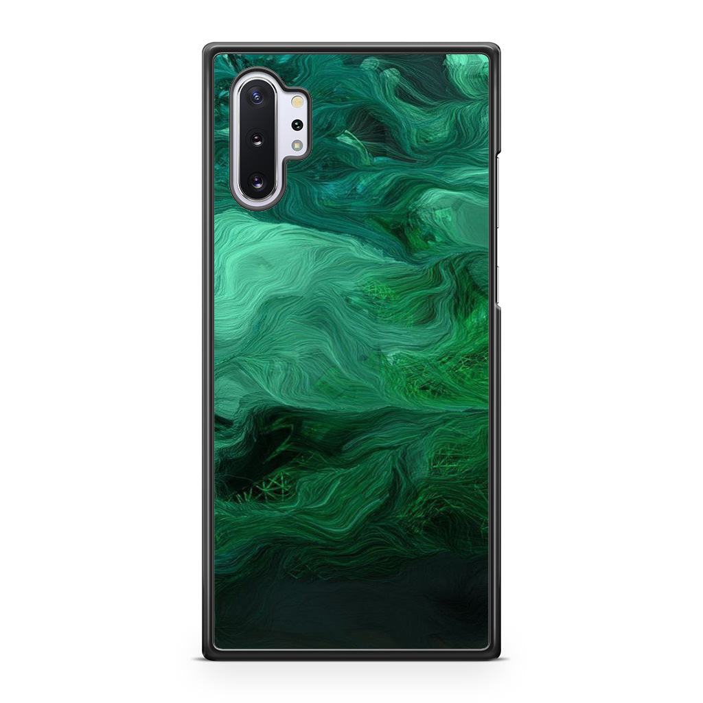 Green Abstract Art Galaxy Note 10 Plus Case