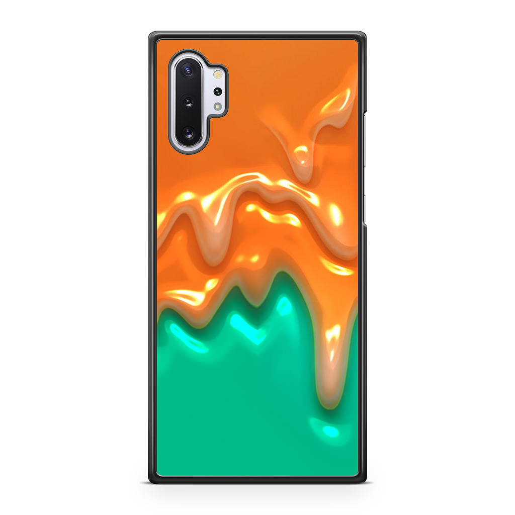 Orange Paint Dripping Galaxy Note 10 Plus Case