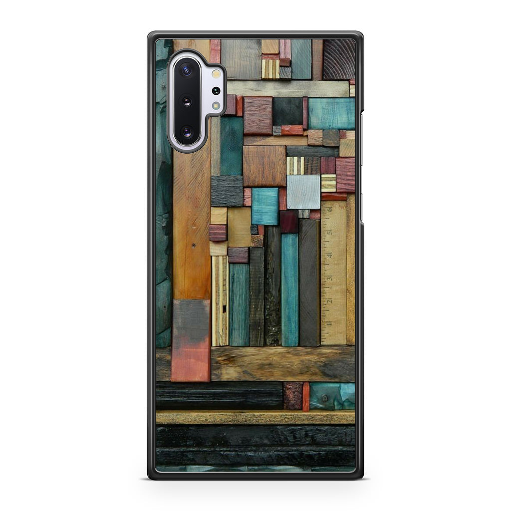 Painted Abstract Wood Sculptures Galaxy Note 10 Plus Case