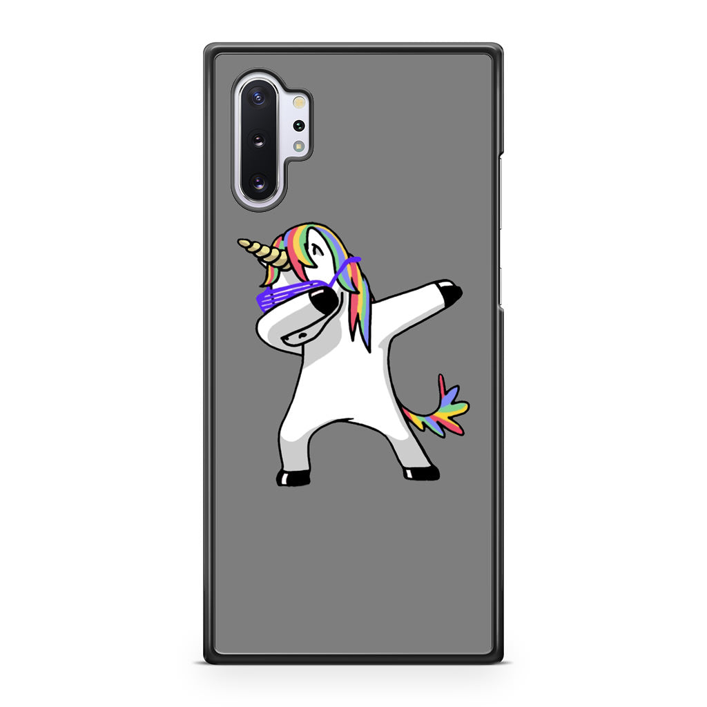 Unicorn Dabbing Grey Galaxy Note 10 Plus Case