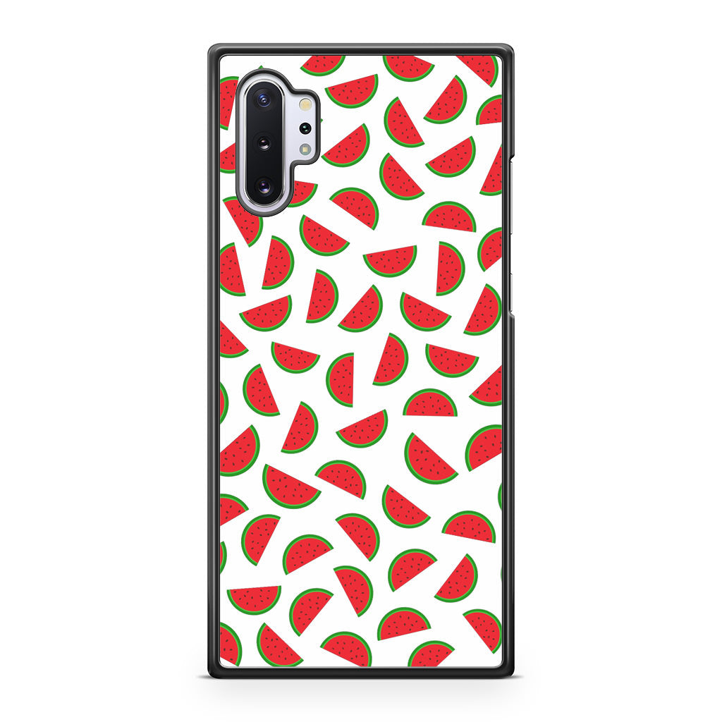 Watermelon Fruit Pattern White Galaxy Note 10 Plus Case