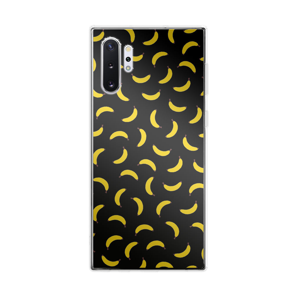 Bananas Fruit Pattern Black Galaxy Note 10 Plus Case