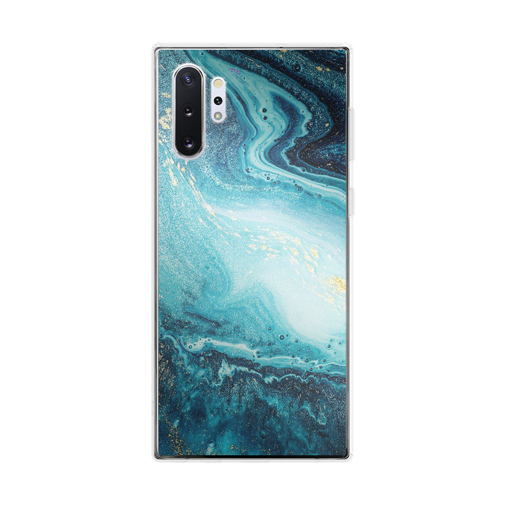 Blue Water Glitter Galaxy Note 10 Plus Case