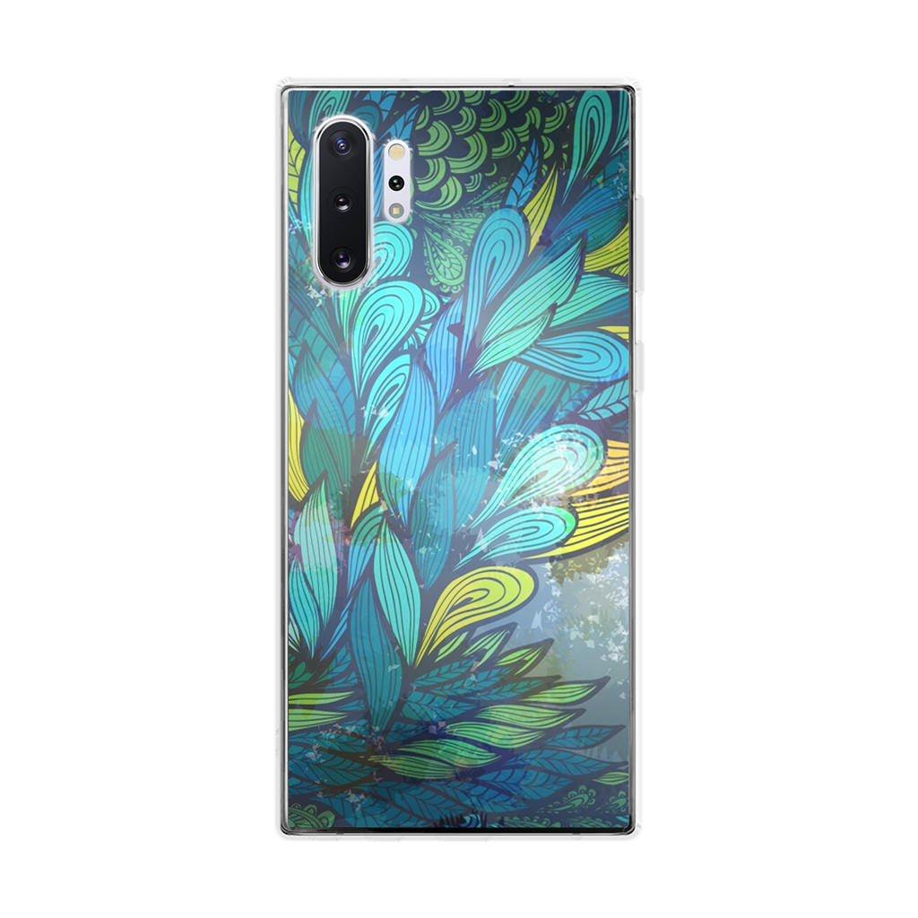 Colorful Art in Blue Galaxy Note 10 Plus Case