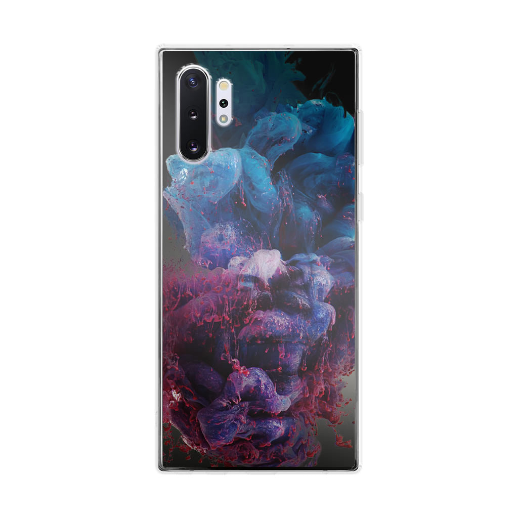 Colorful Dust Art on Black Galaxy Note 10 Plus Case