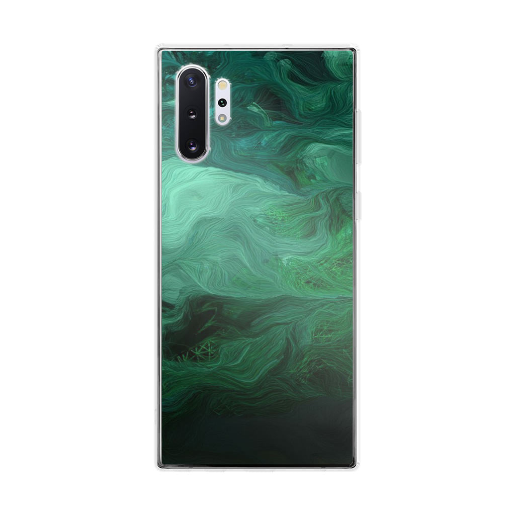 Green Abstract Art Galaxy Note 10 Plus Case