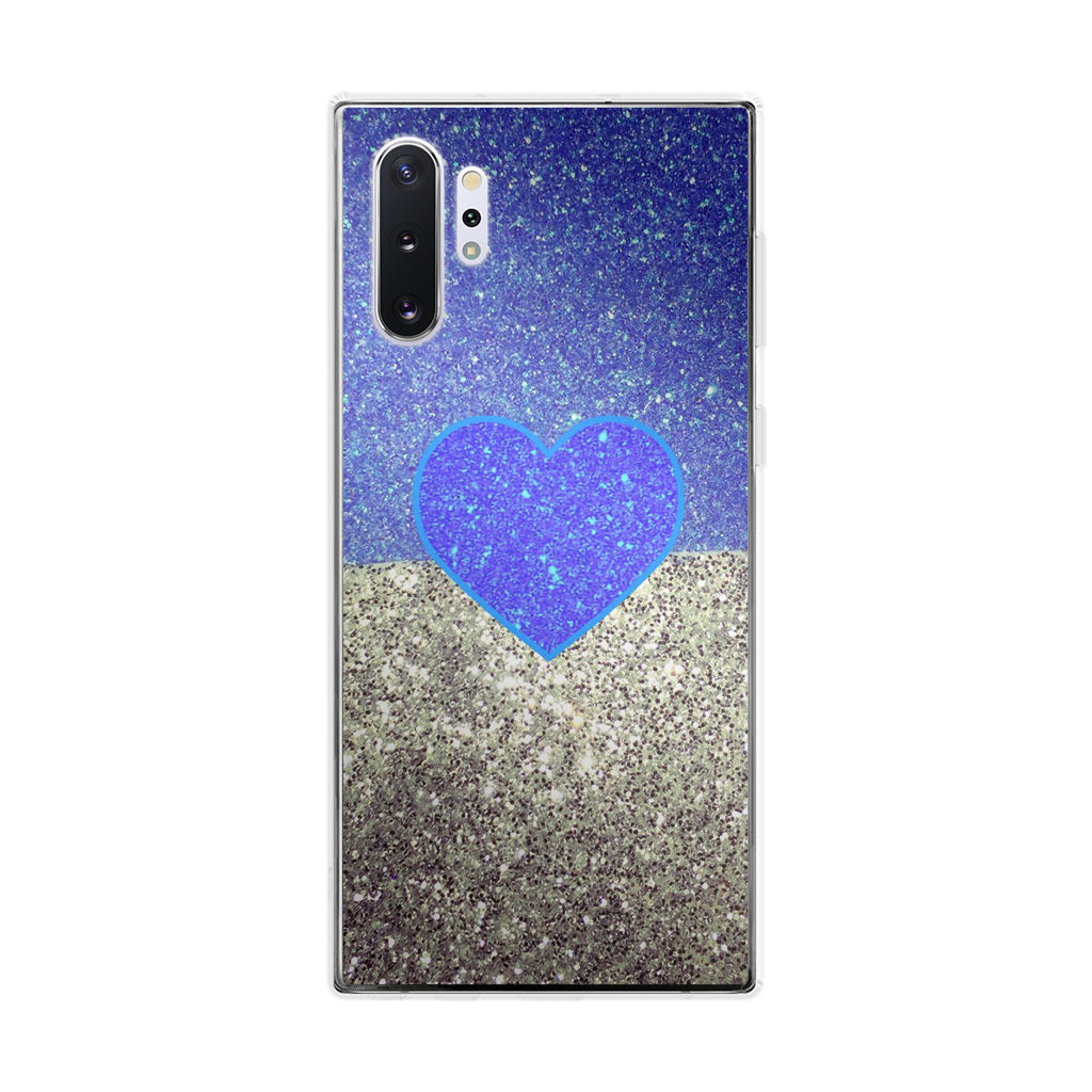 Love Glitter Blue and Grey Galaxy Note 10 Plus Case