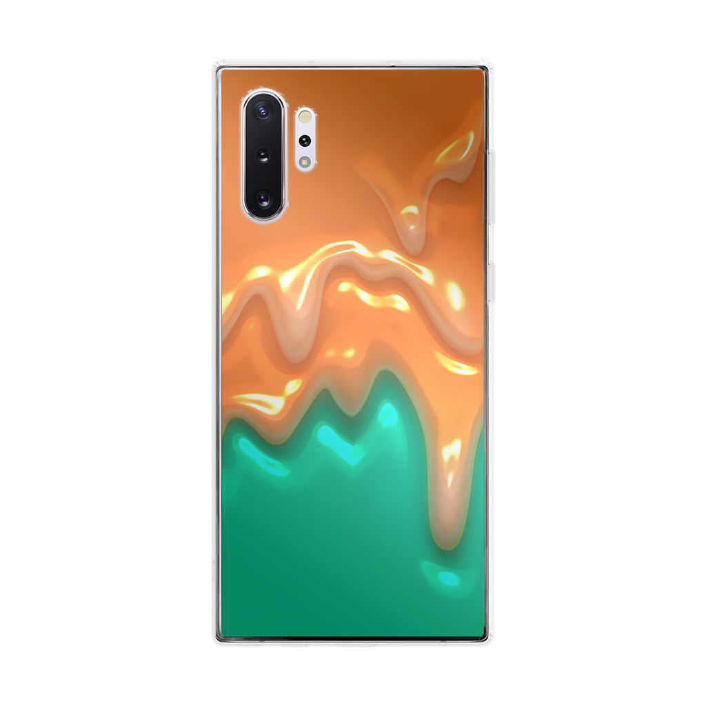 Orange Paint Dripping Galaxy Note 10 Plus Case