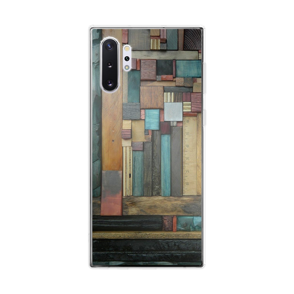 Painted Abstract Wood Sculptures Galaxy Note 10 Plus Case